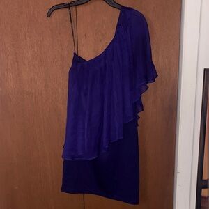 Elegant Purple One-Shoulder Dress Forever 21 Medium